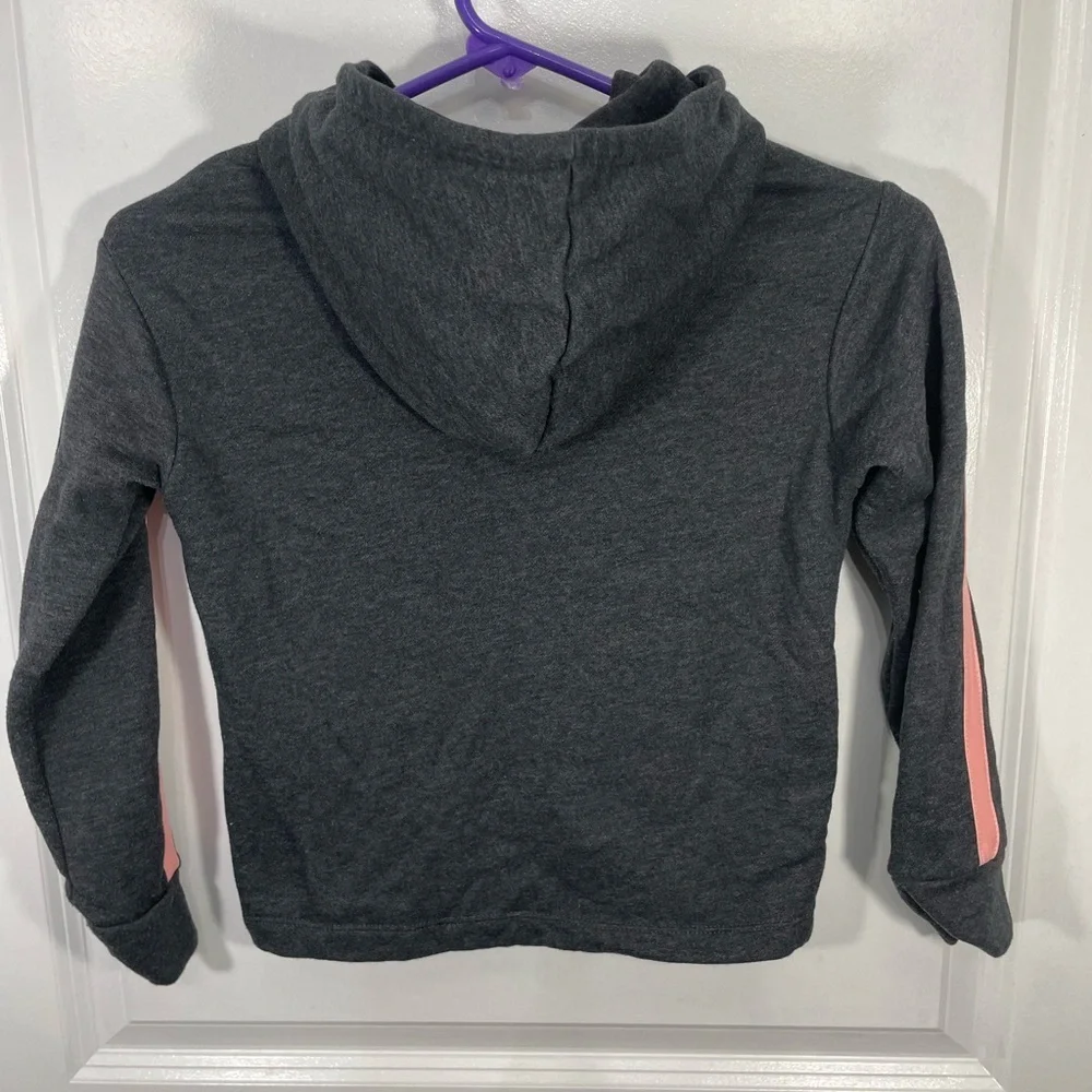 Puma Kids Dark Gray Hoodie with Colorful Lettering Size 7 CB-112